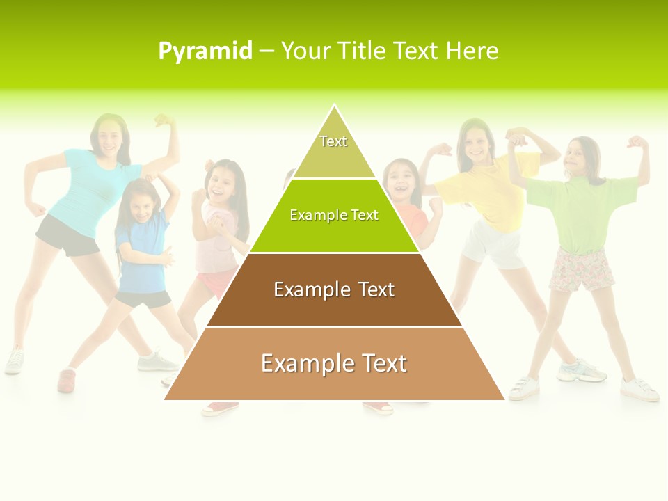 A Group Of Young Girls Standing Next To Each Other PowerPoint Template