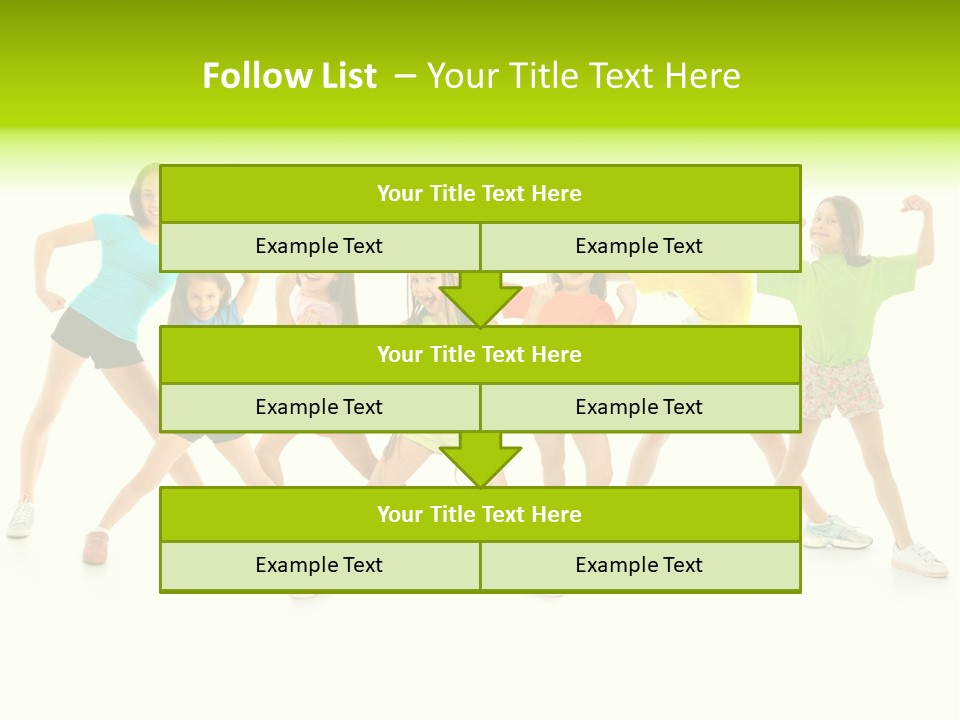 A Group Of Young Girls Standing Next To Each Other PowerPoint Template