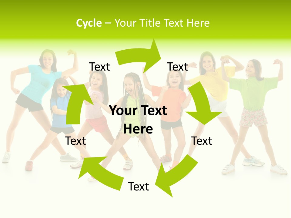 A Group Of Young Girls Standing Next To Each Other PowerPoint Template
