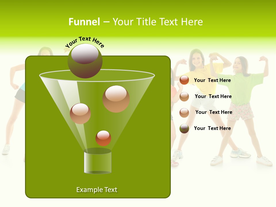 A Group Of Young Girls Standing Next To Each Other PowerPoint Template