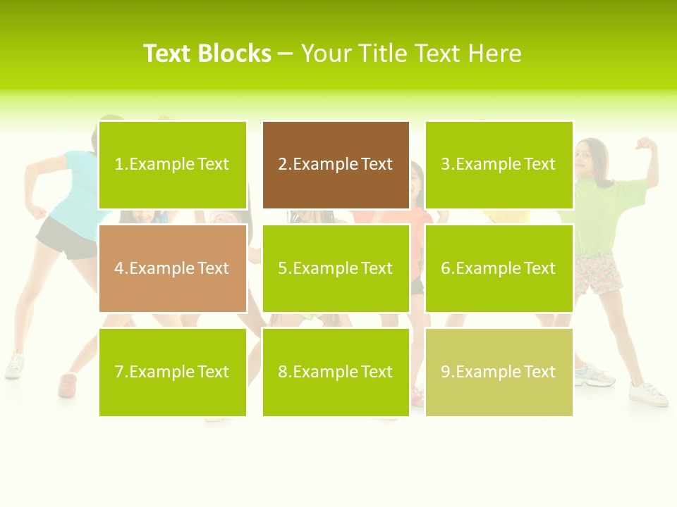 A Group Of Young Girls Standing Next To Each Other PowerPoint Template