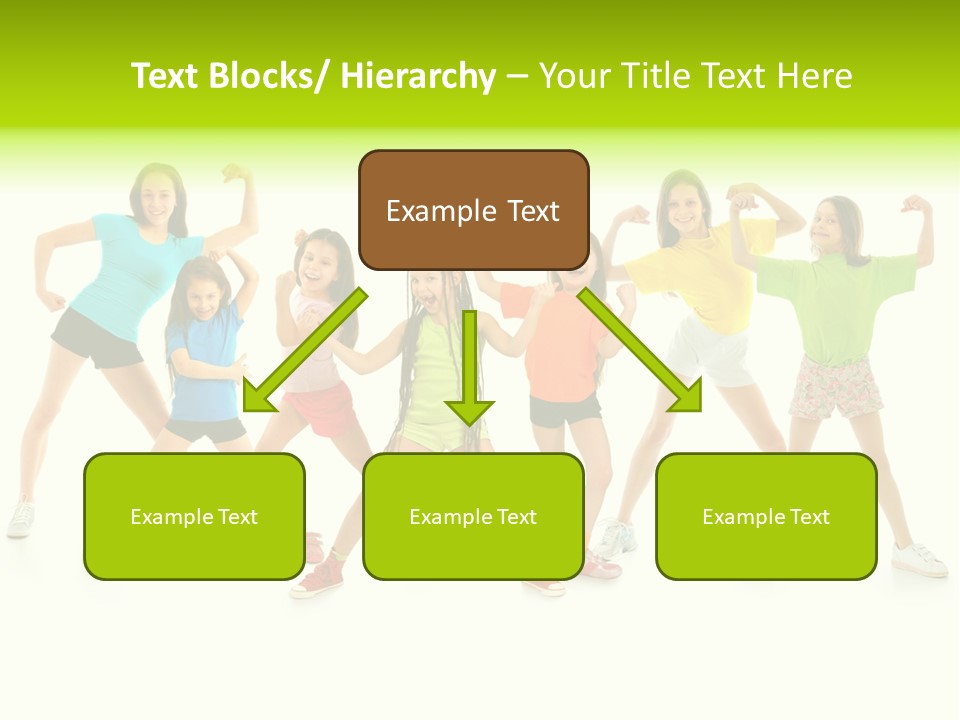 A Group Of Young Girls Standing Next To Each Other PowerPoint Template