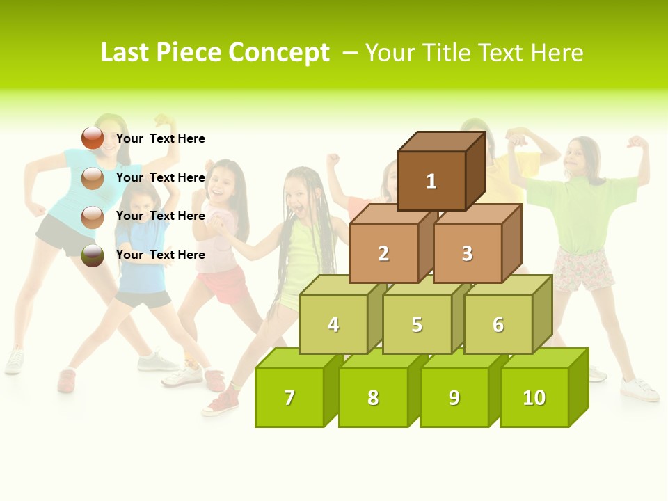 A Group Of Young Girls Standing Next To Each Other PowerPoint Template