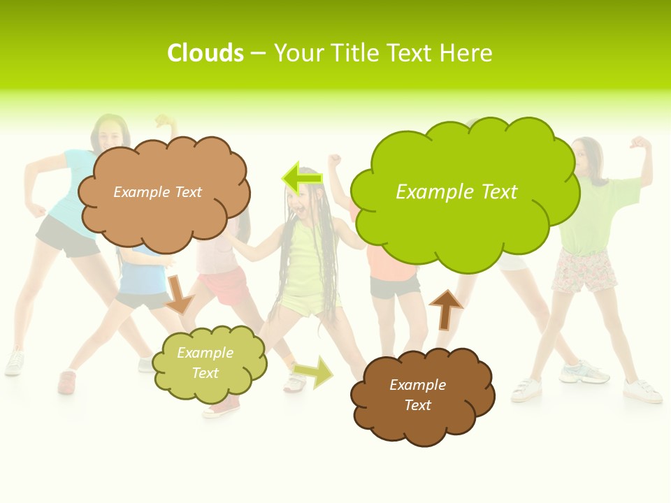 A Group Of Young Girls Standing Next To Each Other PowerPoint Template