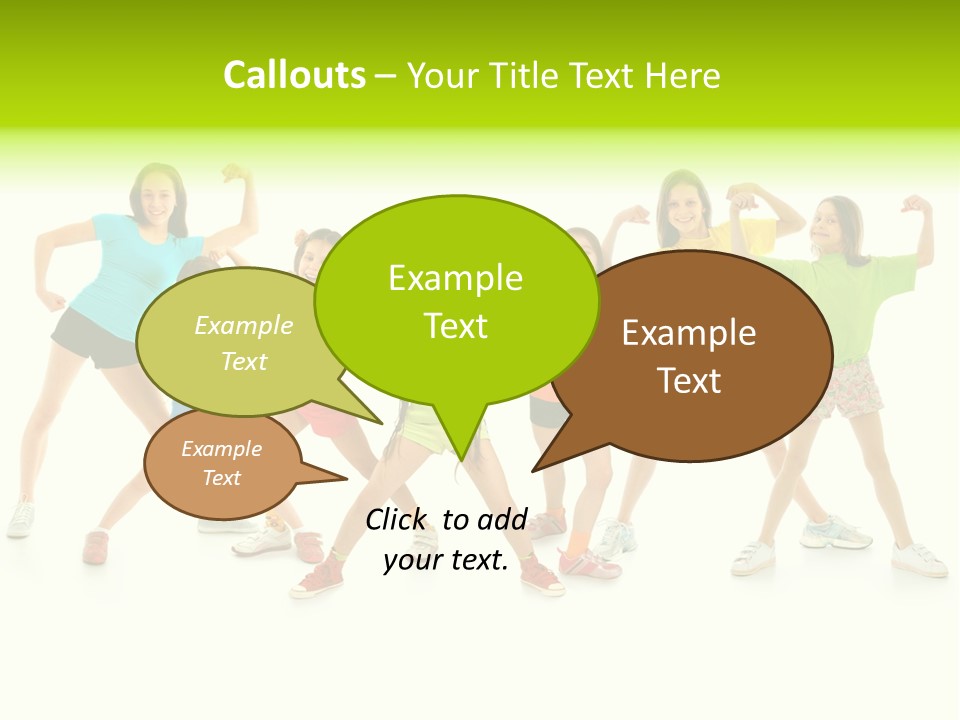 A Group Of Young Girls Standing Next To Each Other PowerPoint Template