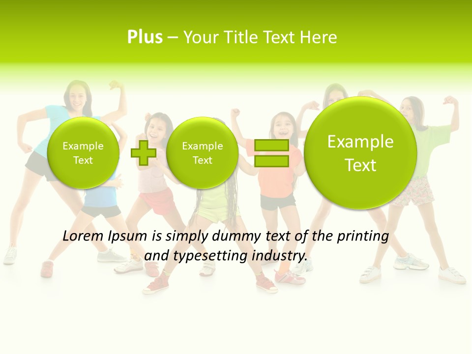 A Group Of Young Girls Standing Next To Each Other PowerPoint Template
