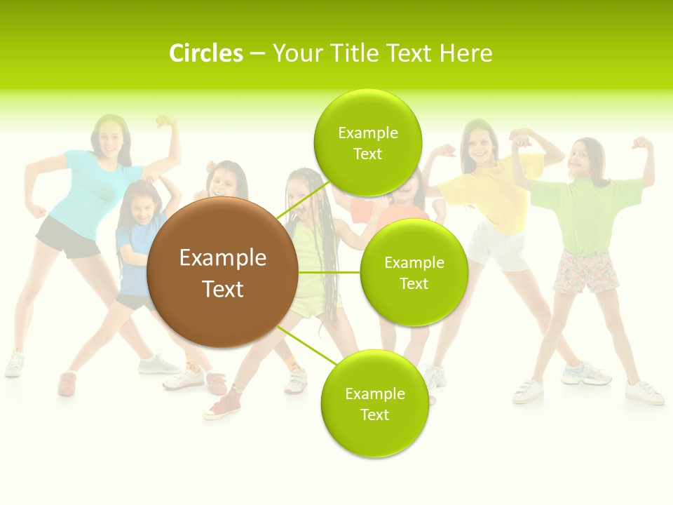 A Group Of Young Girls Standing Next To Each Other PowerPoint Template