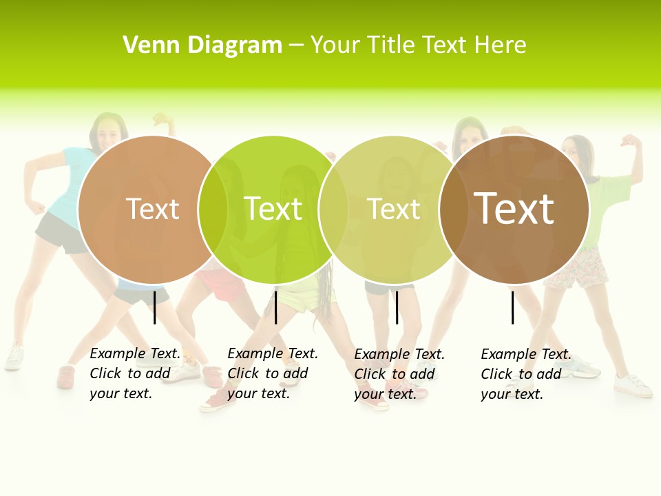 A Group Of Young Girls Standing Next To Each Other PowerPoint Template