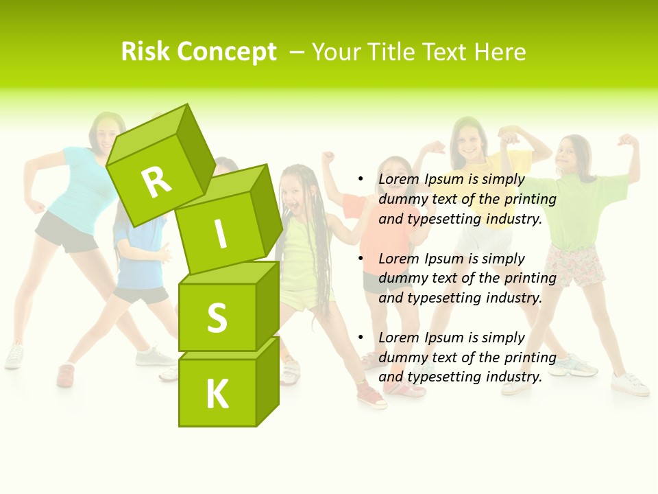 A Group Of Young Girls Standing Next To Each Other PowerPoint Template