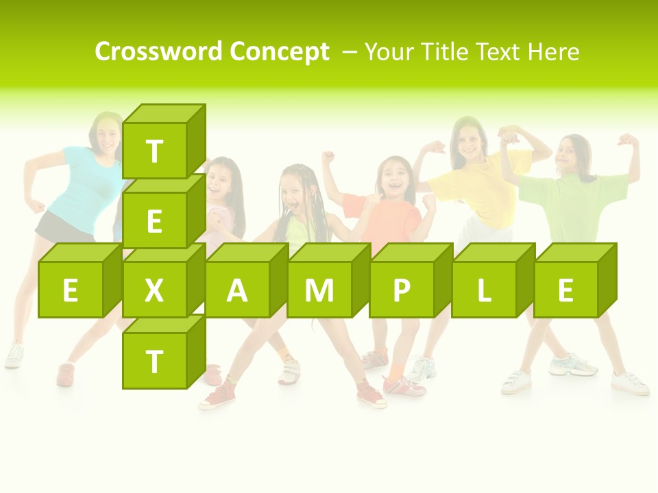 A Group Of Young Girls Standing Next To Each Other PowerPoint Template