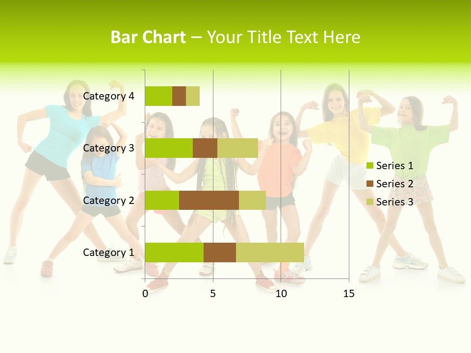 A Group Of Young Girls Standing Next To Each Other PowerPoint Template