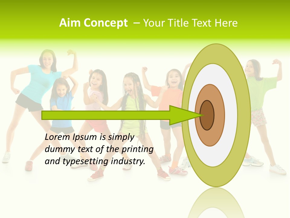 A Group Of Young Girls Standing Next To Each Other PowerPoint Template