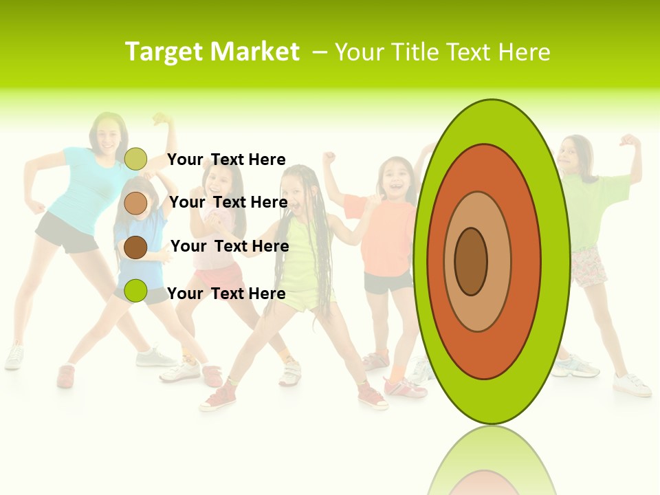 A Group Of Young Girls Standing Next To Each Other PowerPoint Template