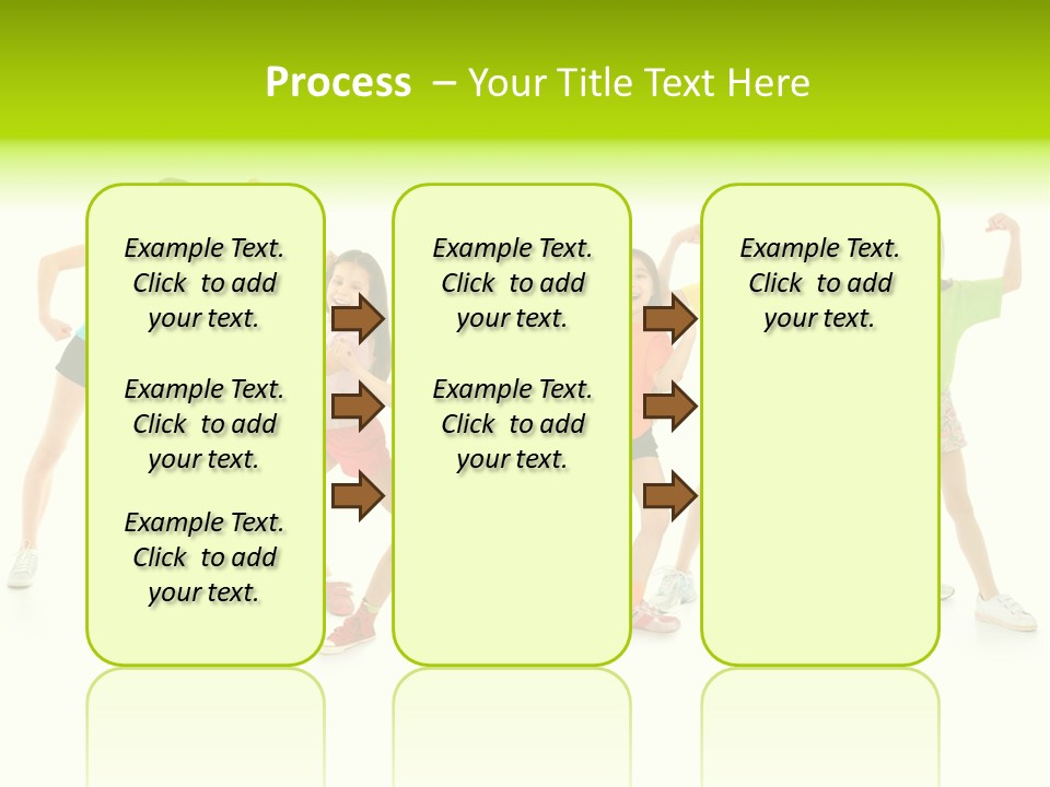 A Group Of Young Girls Standing Next To Each Other PowerPoint Template