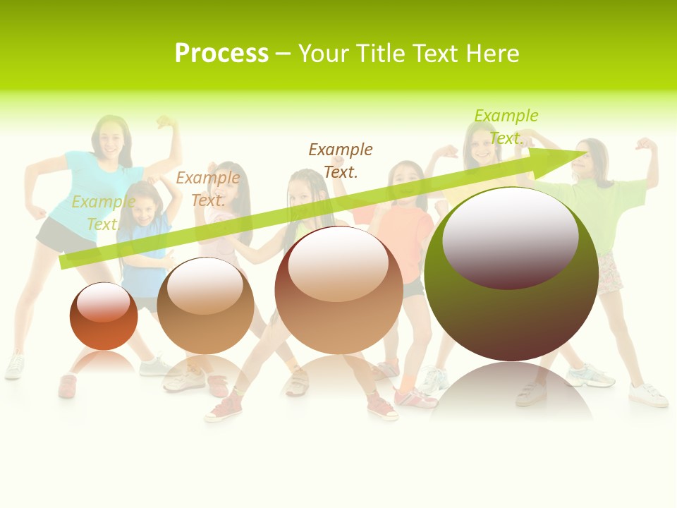 A Group Of Young Girls Standing Next To Each Other PowerPoint Template