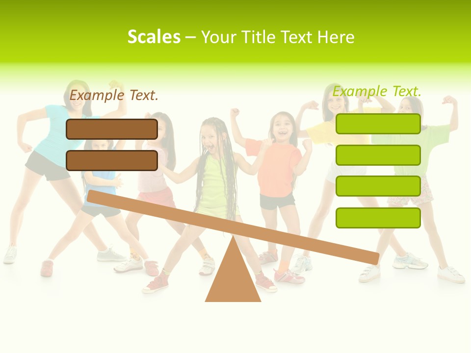 A Group Of Young Girls Standing Next To Each Other PowerPoint Template