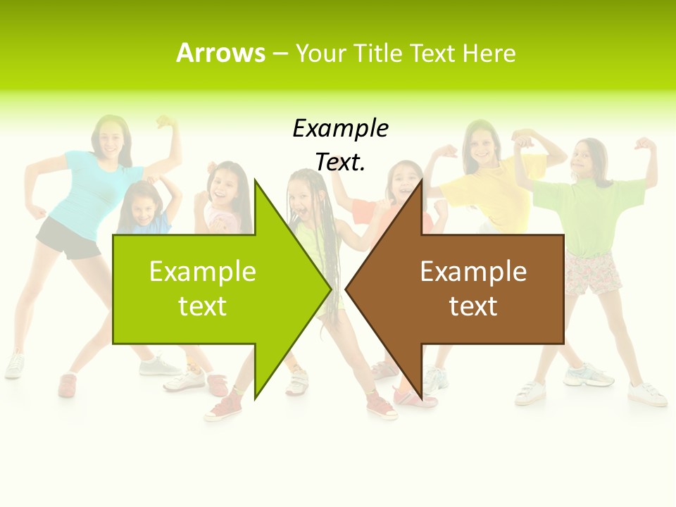 A Group Of Young Girls Standing Next To Each Other PowerPoint Template