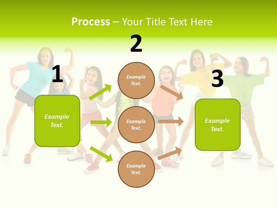 A Group Of Young Girls Standing Next To Each Other PowerPoint Template