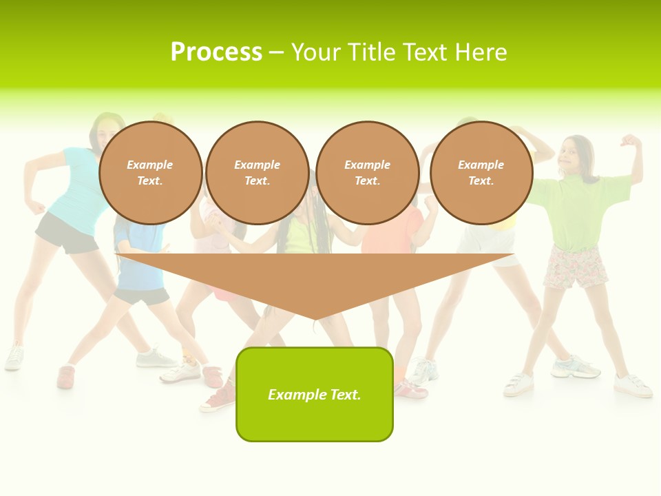 A Group Of Young Girls Standing Next To Each Other PowerPoint Template