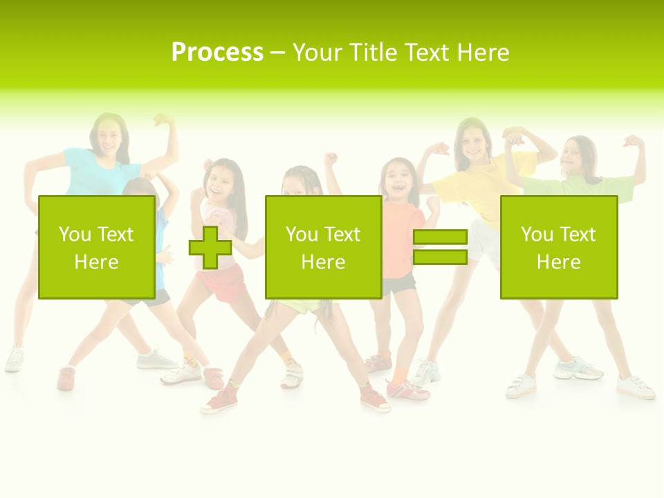 A Group Of Young Girls Standing Next To Each Other PowerPoint Template