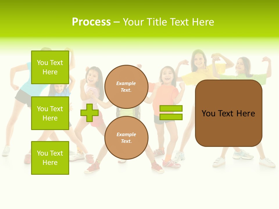 A Group Of Young Girls Standing Next To Each Other PowerPoint Template
