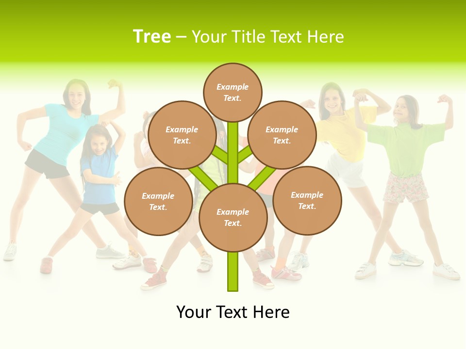 A Group Of Young Girls Standing Next To Each Other PowerPoint Template