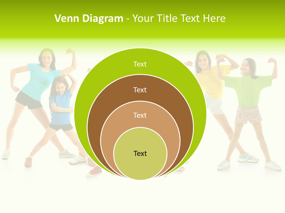 A Group Of Young Girls Standing Next To Each Other PowerPoint Template