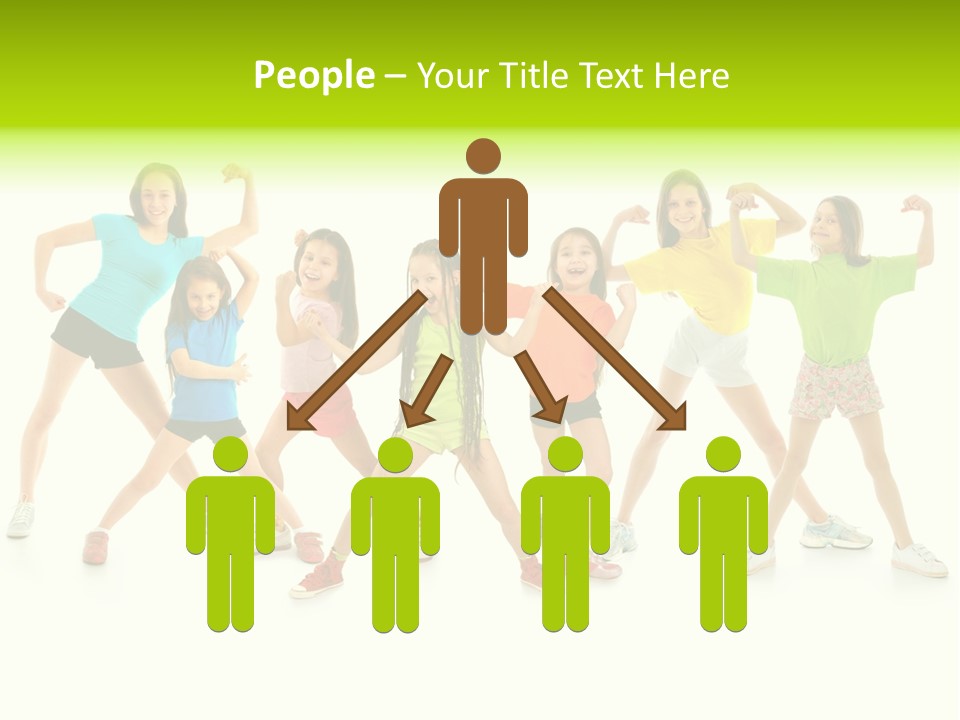 A Group Of Young Girls Standing Next To Each Other PowerPoint Template