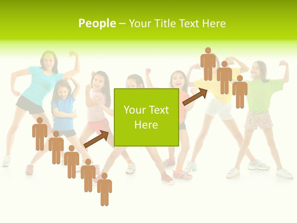 A Group Of Young Girls Standing Next To Each Other PowerPoint Template