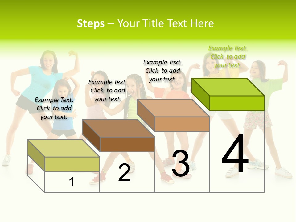 A Group Of Young Girls Standing Next To Each Other PowerPoint Template