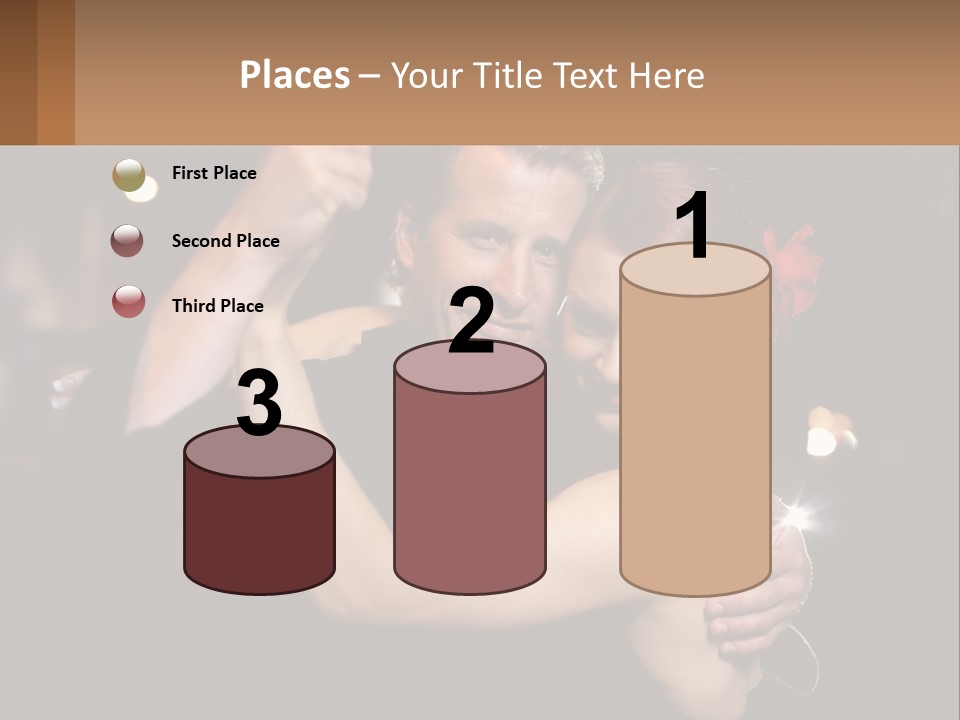 A Man And A Woman Are Dancing Together PowerPoint Template