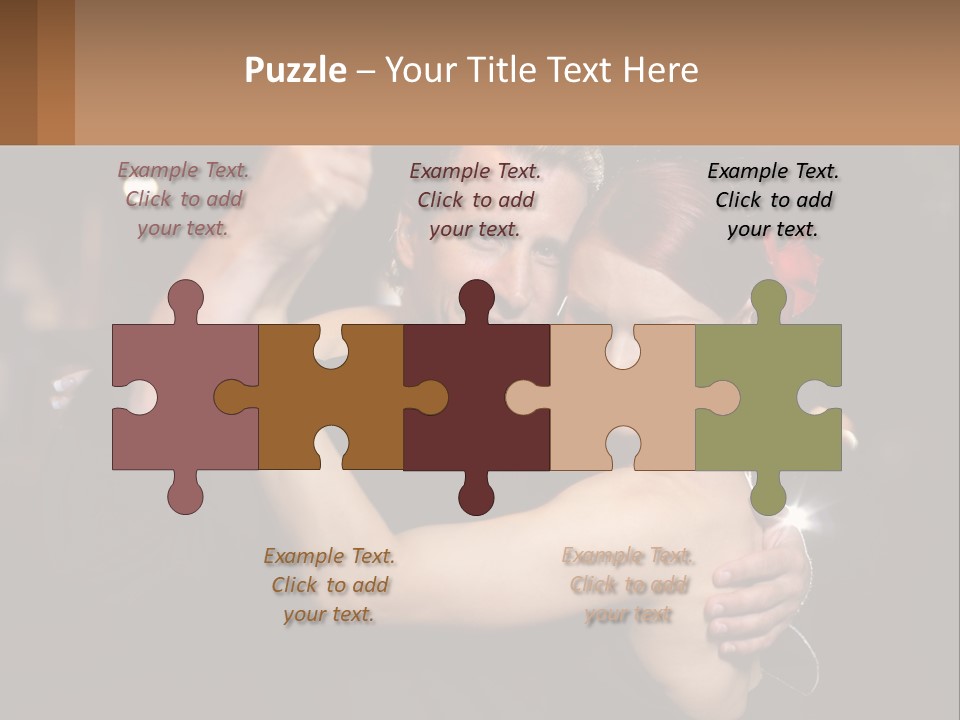 A Man And A Woman Are Dancing Together PowerPoint Template