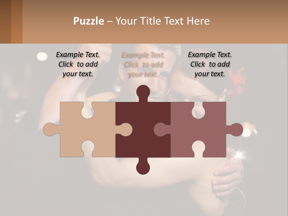 A Man And A Woman Are Dancing Together PowerPoint Template