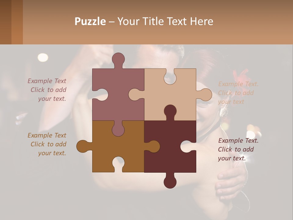 A Man And A Woman Are Dancing Together PowerPoint Template