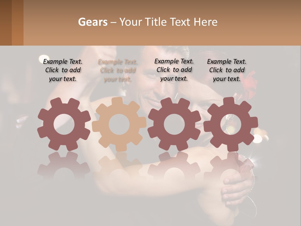 A Man And A Woman Are Dancing Together PowerPoint Template