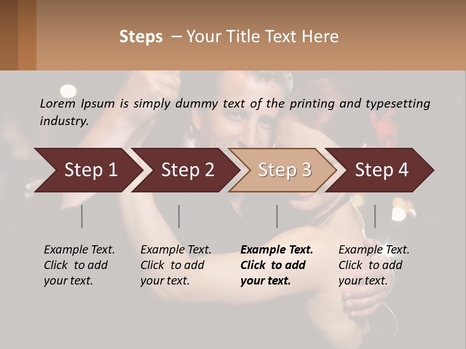 A Man And A Woman Are Dancing Together PowerPoint Template