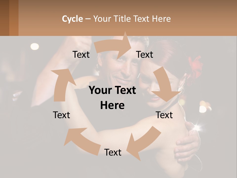 A Man And A Woman Are Dancing Together PowerPoint Template