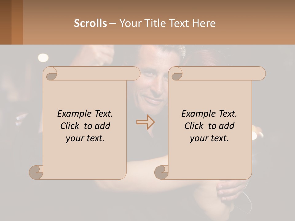 A Man And A Woman Are Dancing Together PowerPoint Template