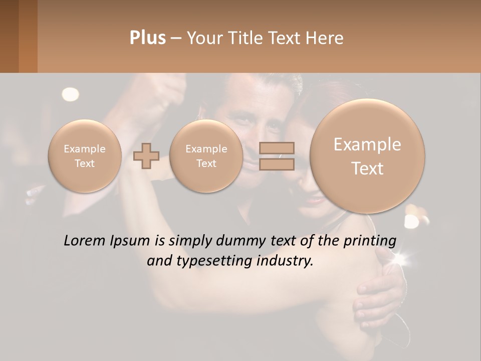 A Man And A Woman Are Dancing Together PowerPoint Template