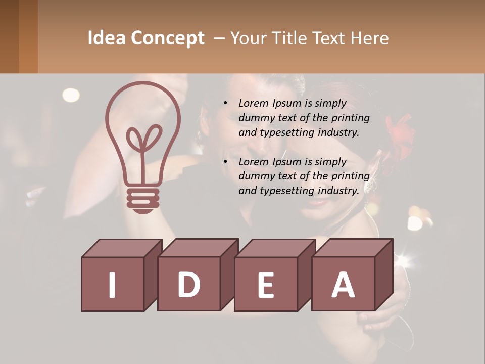 A Man And A Woman Are Dancing Together PowerPoint Template