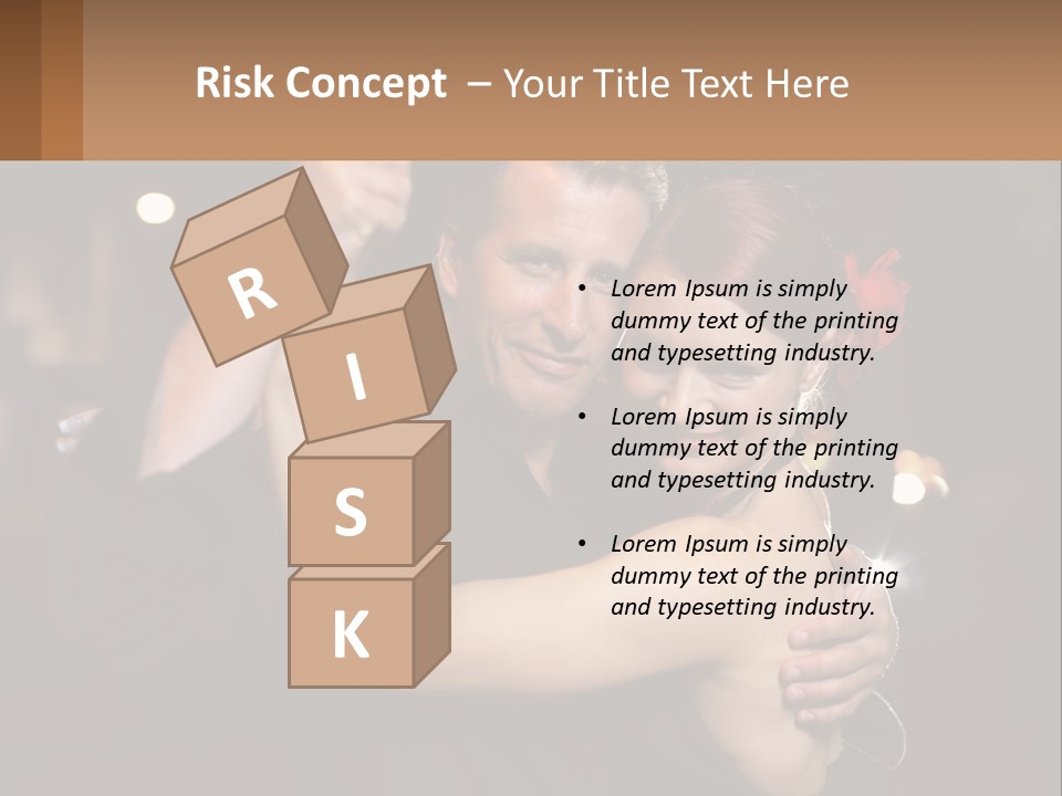 A Man And A Woman Are Dancing Together PowerPoint Template