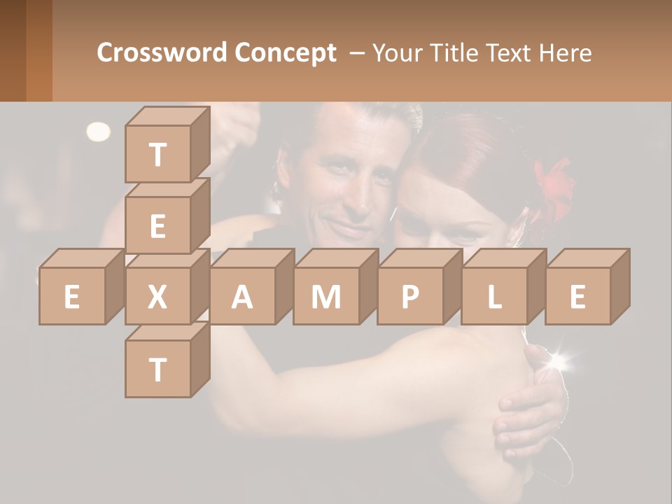 A Man And A Woman Are Dancing Together PowerPoint Template