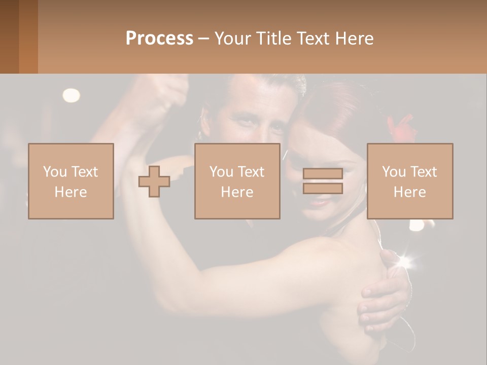 A Man And A Woman Are Dancing Together PowerPoint Template