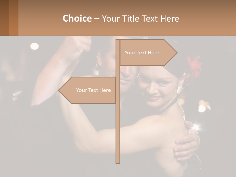 A Man And A Woman Are Dancing Together PowerPoint Template