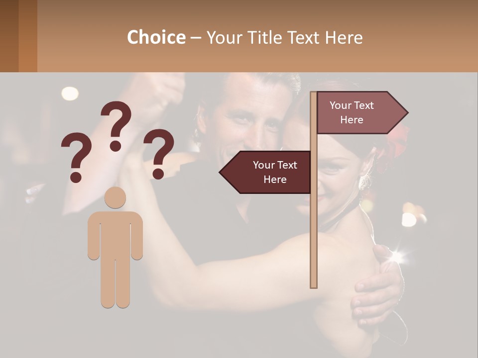 A Man And A Woman Are Dancing Together PowerPoint Template