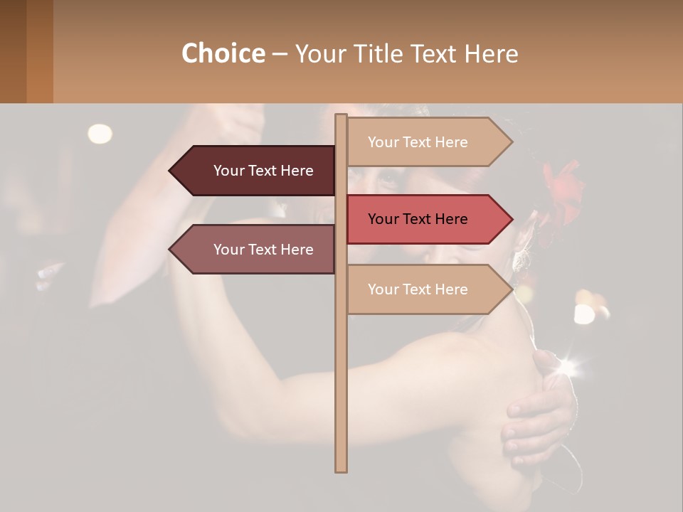 A Man And A Woman Are Dancing Together PowerPoint Template