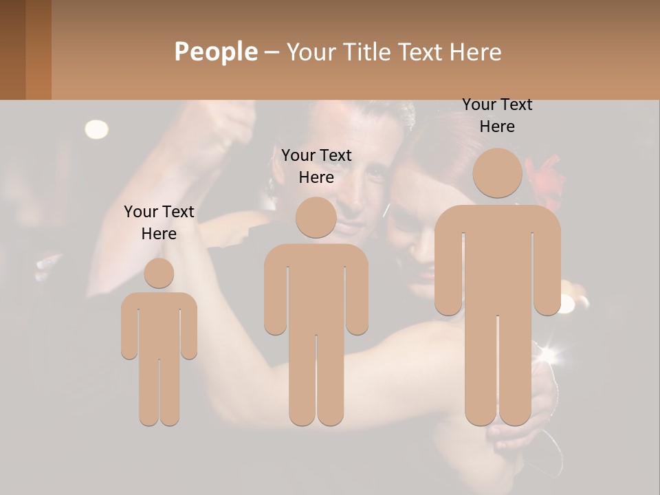 A Man And A Woman Are Dancing Together PowerPoint Template