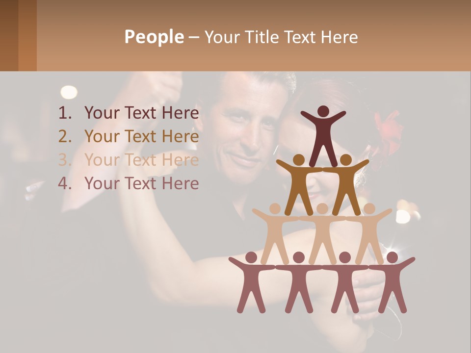 A Man And A Woman Are Dancing Together PowerPoint Template