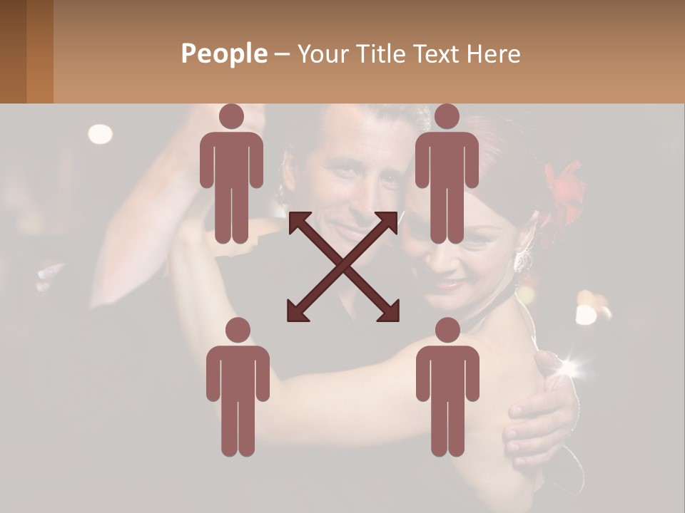 A Man And A Woman Are Dancing Together PowerPoint Template