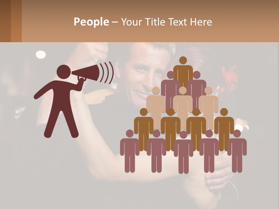 A Man And A Woman Are Dancing Together PowerPoint Template